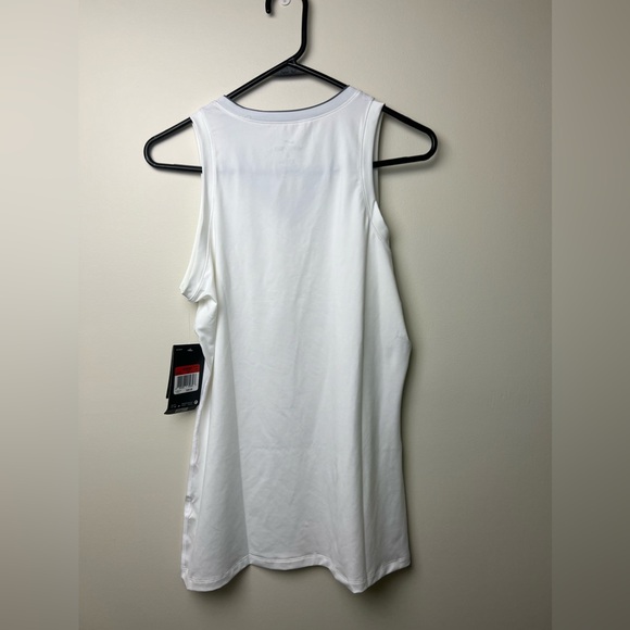 Women’s Nike Pro Dri-fit Stay Cool Fitted White Training Tank LARGE Style-458670 - Picture 2 of 5